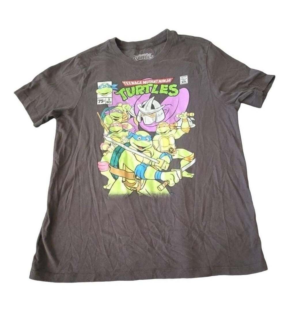 Boys Teenage Mutant Ninja Turtles Graphic T-Shirt Size 18/ 2XL Dark Gray